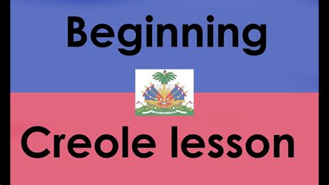 haitian creole language lessons